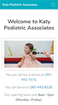 Mobile Screenshot of katypediatricassociates.com